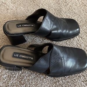 Liz Claiborne Slip On Black Sandals